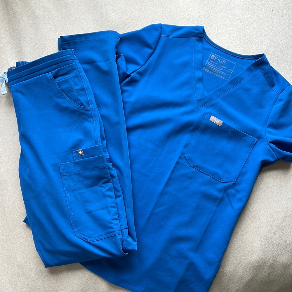 Brand new figs cobalt blue scrubs